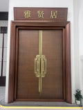 Double Open Copper Villa Courtyard Entrance Door YJL-002