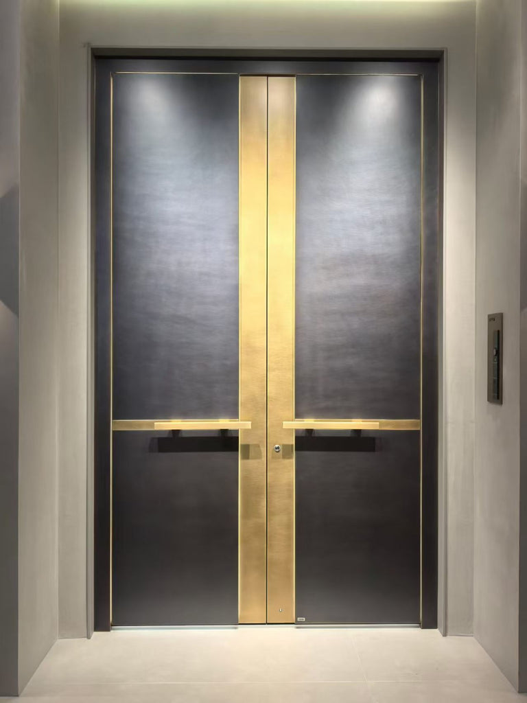Double Open Copper Villa Entrance Door TD-003