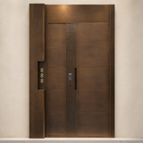 Double Open Copper Villa Security Entrance Door YJL-005