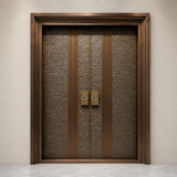 Double Open Copper Villa Security Entrance Door YJL-005