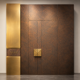 Classic Double Open Copper Villa Entrance Door YJL-0014