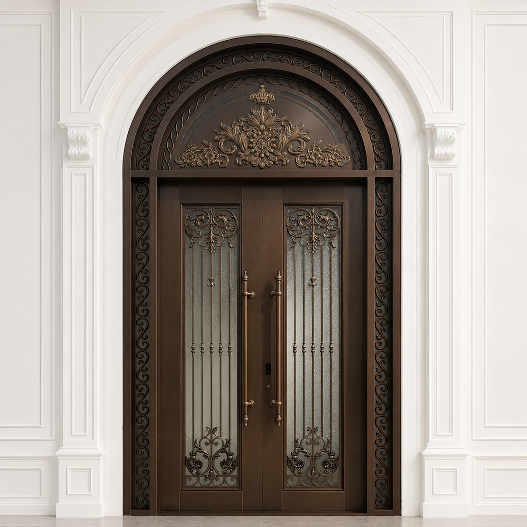 Double Open Copper Villa Entrance Door TD-003