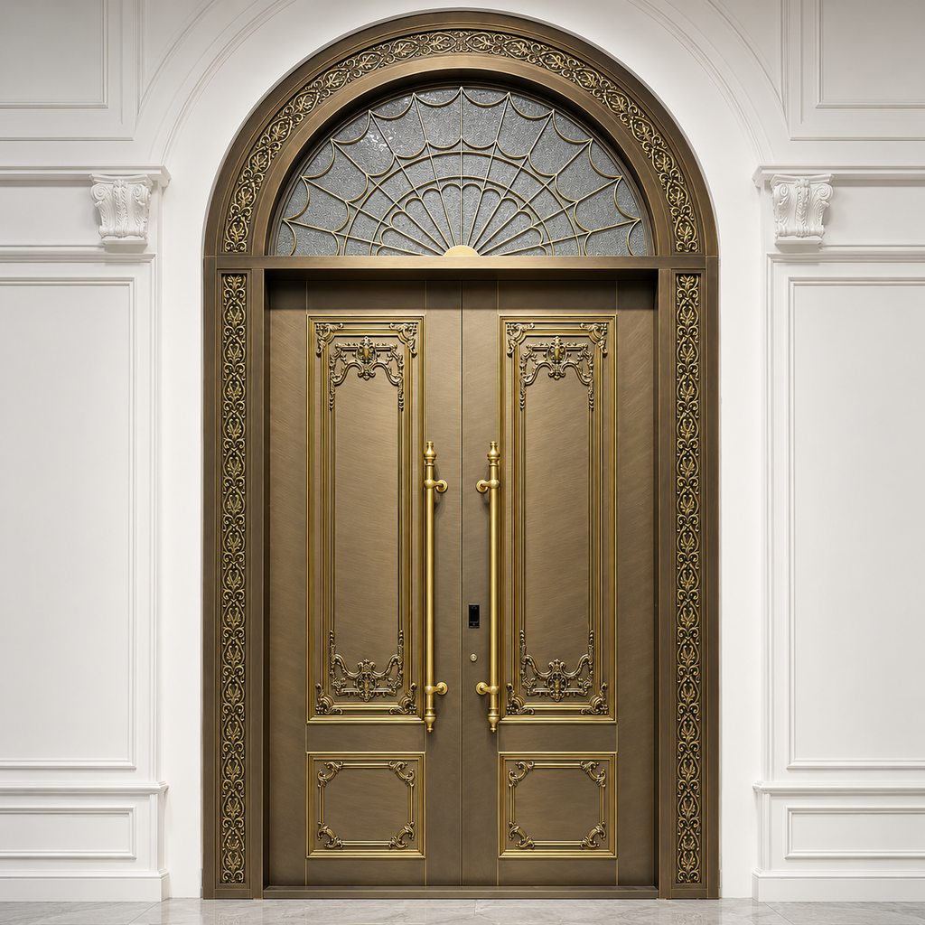 Double Open Copper Villa Entrance Door TD-003