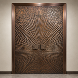 Double Open Copper Villa Entrance Door YJL-001