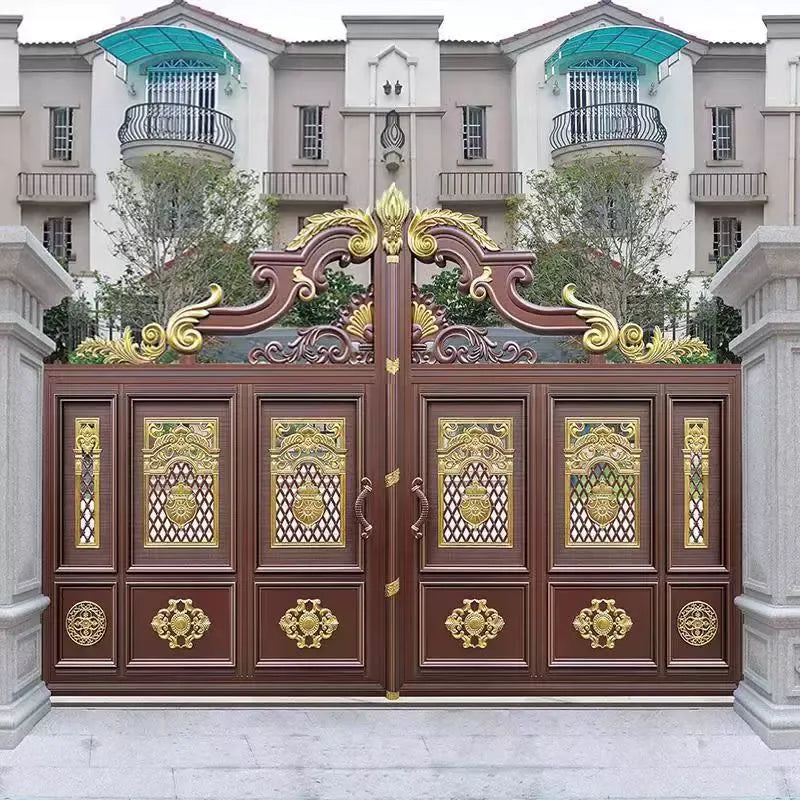 Ornate Double Open Aluminum Garden Gate BO-002