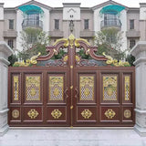 Ornate Double Open Aluminum Garden Gate BO-002