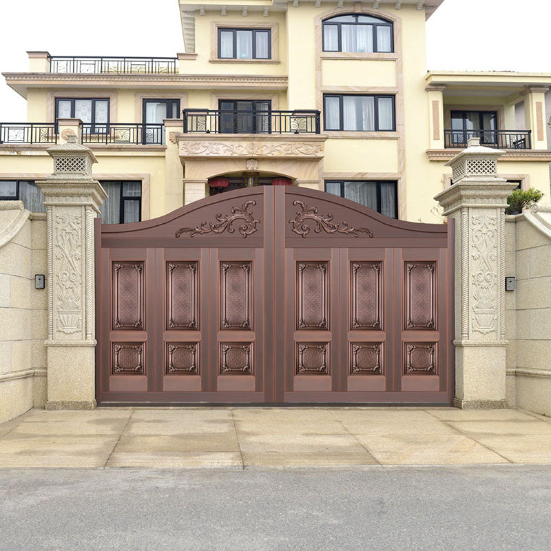 Ornate Double Open Aluminum Garden Gate BO-002