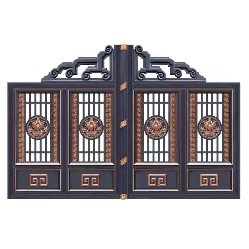 Decorative Double Open Aluminum Garden Gate YJL-0014-GATE