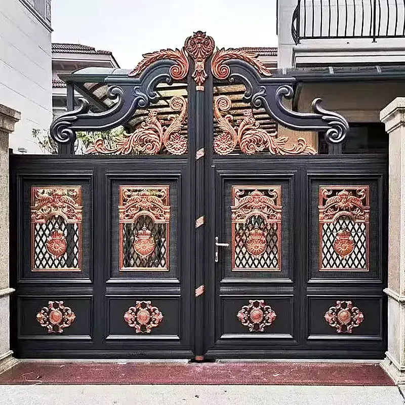 Decorative Double Open Aluminum Garden Gate YJL-0014-GATE