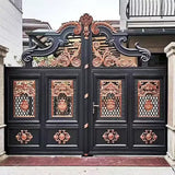 Decorative Double Open Aluminum Garden Gate YJL-0014-GATE