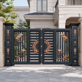 Decorative Double Open Aluminum Garden Gate YJL-0014-GATE