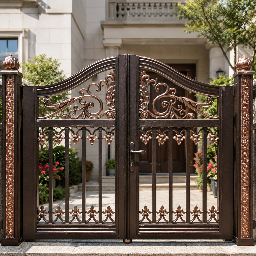 Decorative Double Open Aluminum Garden Gate YJL-0014-GATE
