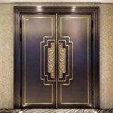 Double Open Copper Villa Entrance Door YJL-001