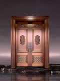 Classic Double Open Copper Villa Entrance Door YJL-0014