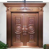 Classic Double Open Copper Villa Entrance Door YJL-0014