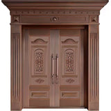 Double Open Copper Villa Security Entrance Door YJL-005