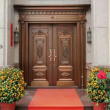 Double Open Copper Villa Security Entrance Door YJL-005