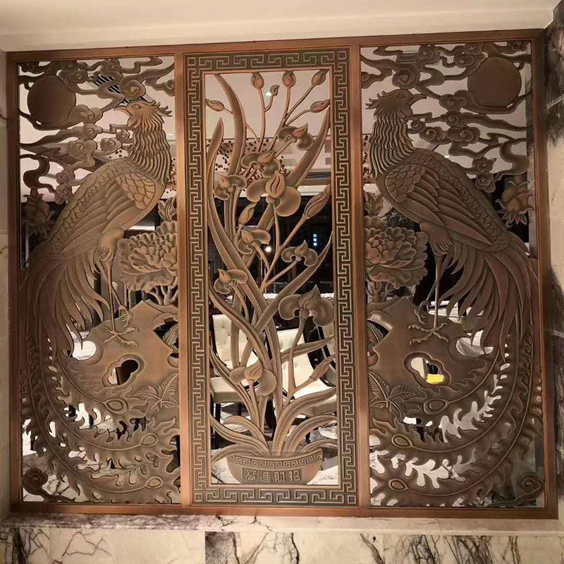 Modern Folding Stainless Steel Decorative Screen Partition BJ-123
