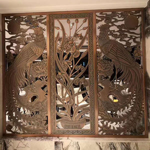 Modern Folding Stainless Steel Decorative Screen Partition BJ-123