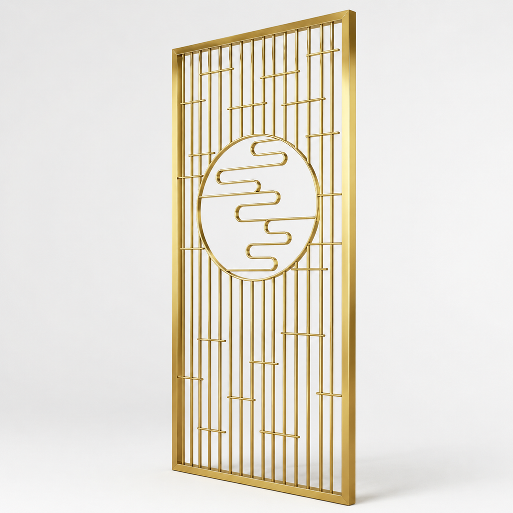 Modern Folding Stainless Steel Decorative Screen Partition BJ-123