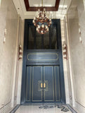 Cast Aluminum Mecha Door Top-to-Bottom Villa Entrance Custom TGM-001