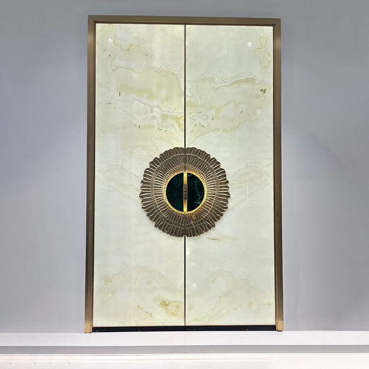 High-End Natural Shell Pearl Copper Aluminum Mecha Door TGM-002