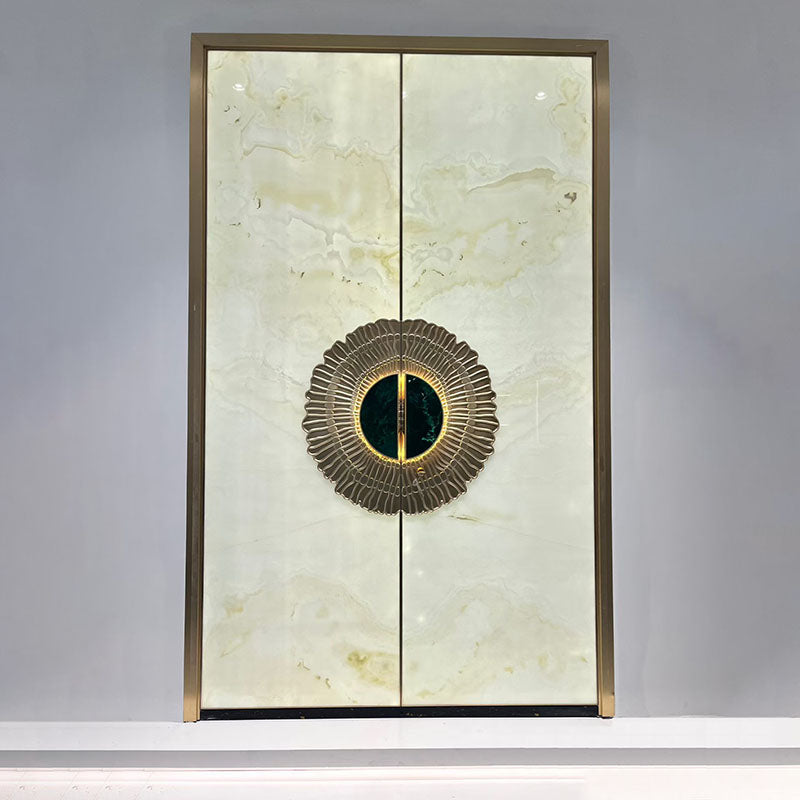 High-End Natural Shell Pearl Copper Aluminum Mecha Door TGM-002