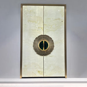 High-End Natural Shell Pearl Copper Aluminum Mecha Door TGM-002