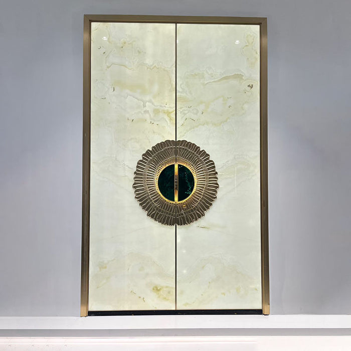 High-End Natural Shell Pearl Copper Aluminum Mecha Door TGM-002