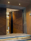 Wood Grain Cast Aluminum Pivot Entrance Door NFY-102