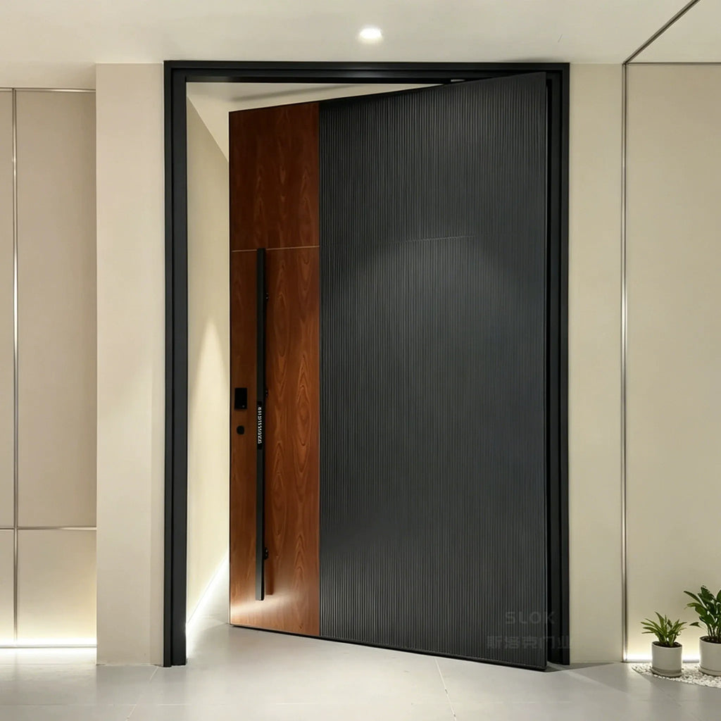 Modern Cast Aluminum Pivot Entrance Door PD-08
