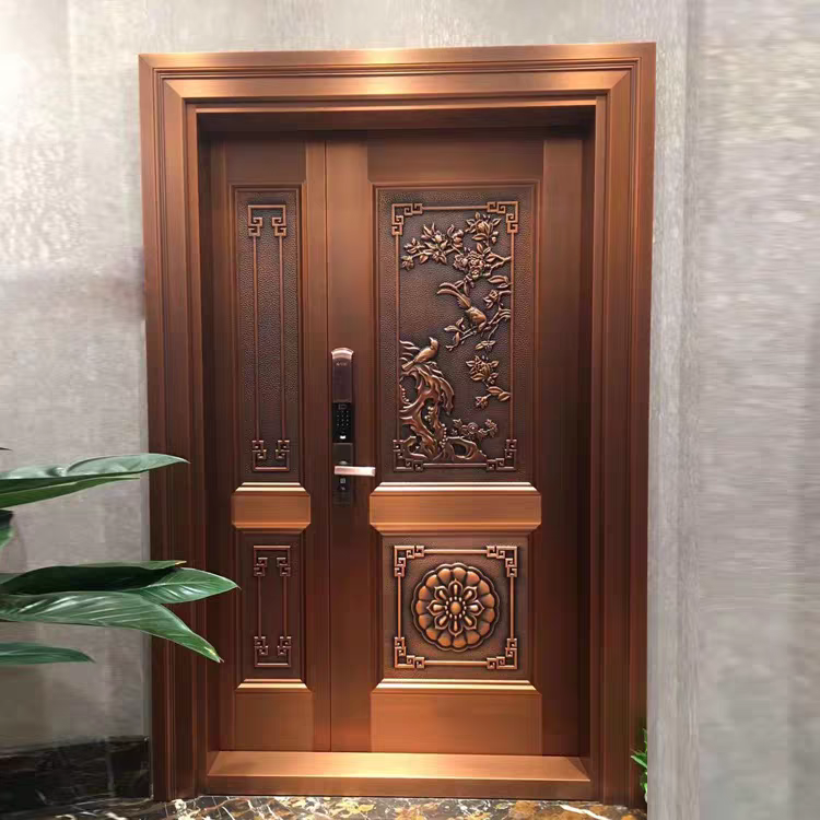 Classic Copper Villa Double Entrance Door TCE-001