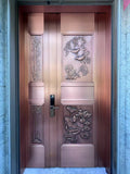 Carved Copper Villa Entrance Door TCE-003