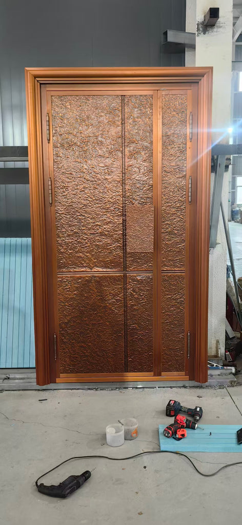 Carved Copper Villa Entrance Door TCE-003
