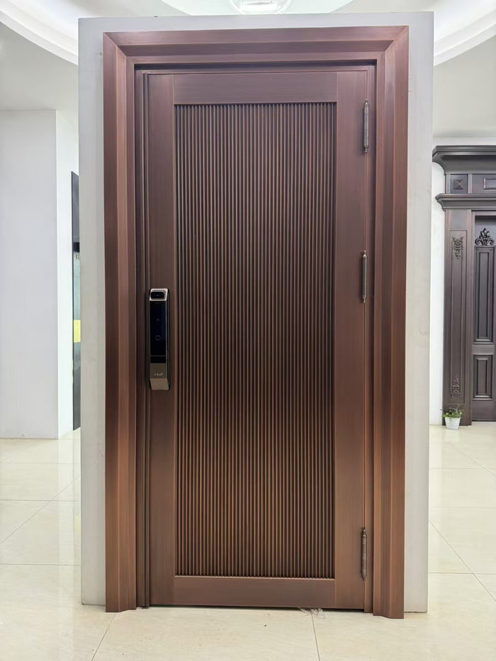 Modern Copper-Clad Single Entrance Door TCE-004