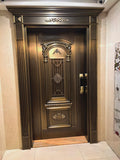 Decorative Copper Single Villa Door TCE-006