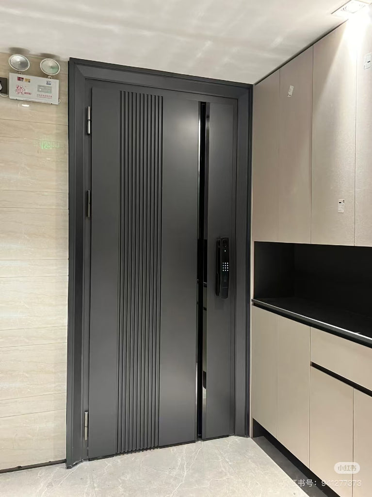 Decorative Stainless Steel Apartment Entrance Door TSE-002