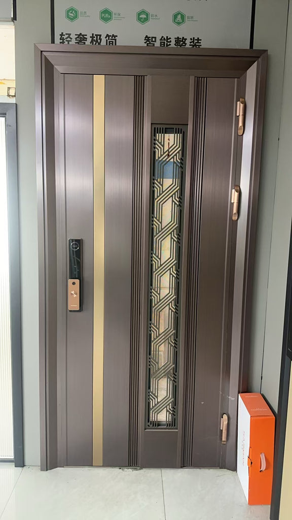 Decorative Stainless Steel Apartment Entrance Door TSE-002